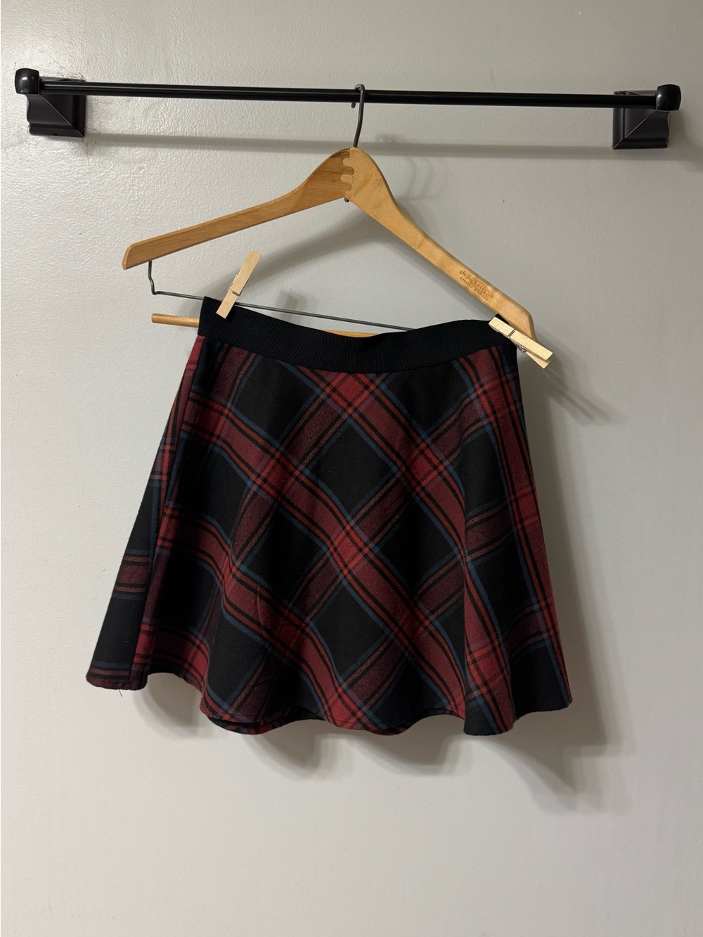 Plaid school girl A Line Skirt Urban Outfitters BDG size XS/S 0 black blue red